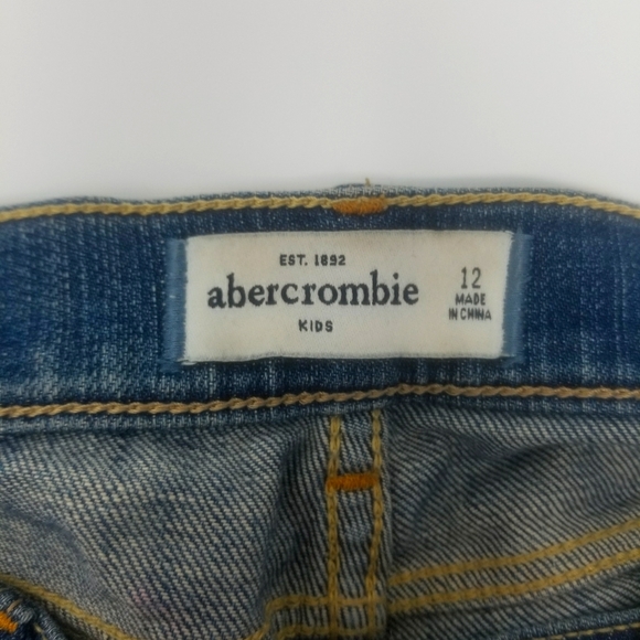 HP Abercrombie Ripped & Faded Girls size 12 Skinny Jeans - Picture 3 of 3